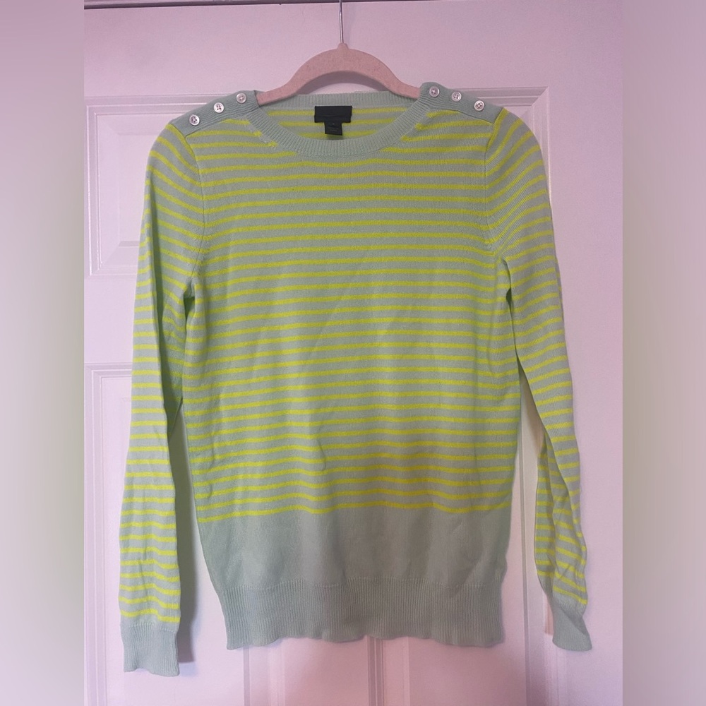 J. Crew cashmere sweater. Women’s size small with buttons.